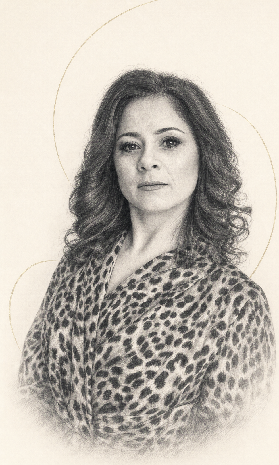 Portret schițat al Adinei Gabor